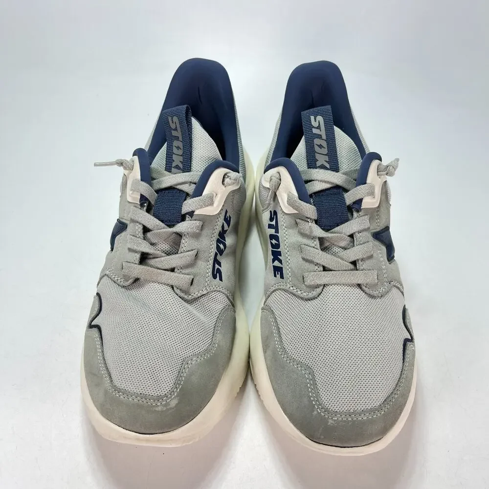 Stoke The FO-MO Grey Navy Casual Comfort Sneakers Walking Shoes Men's Size 9W